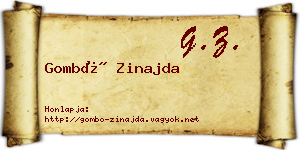 Gombó Zinajda névjegykártya